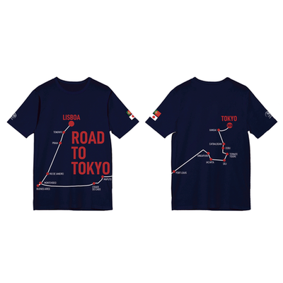 T-shirt Unissexo Road to Tokyo